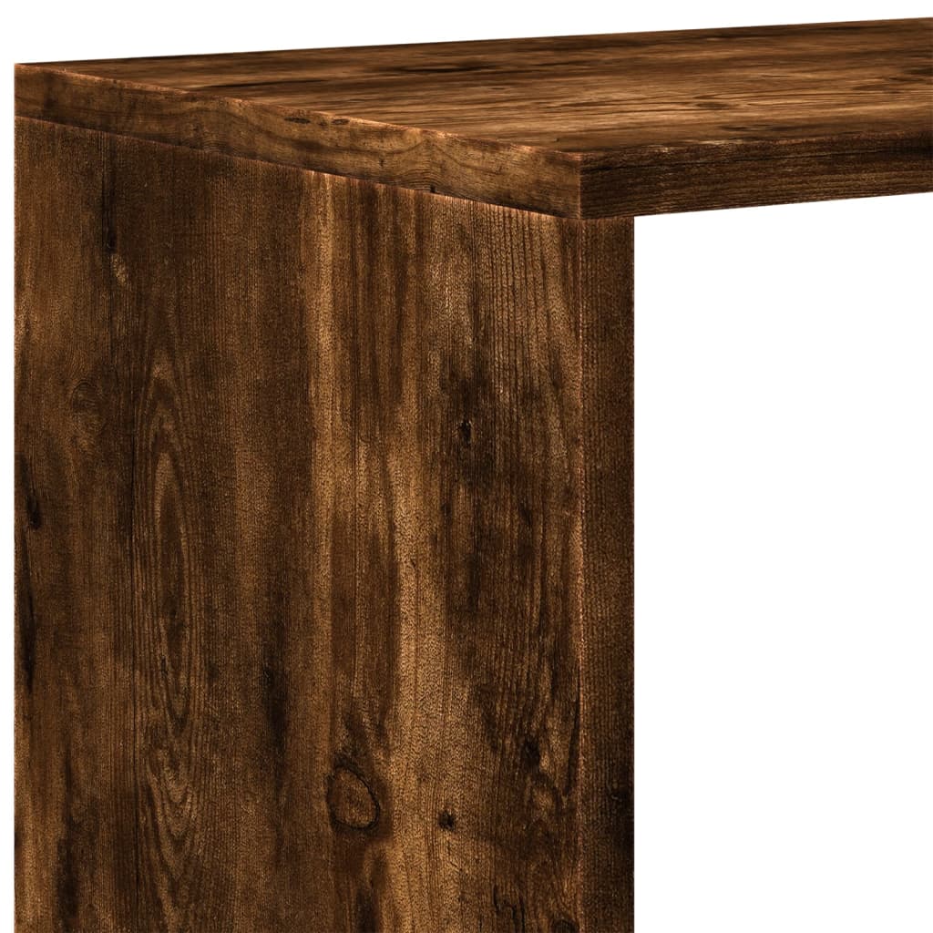 Pregrada/regal za knjige 4 razina hrast 131,5x29x131,5cm drveni