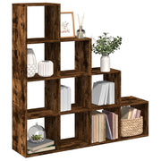 Pregrada/regal za knjige 4 razina hrast 131,5x29x131,5cm drveni