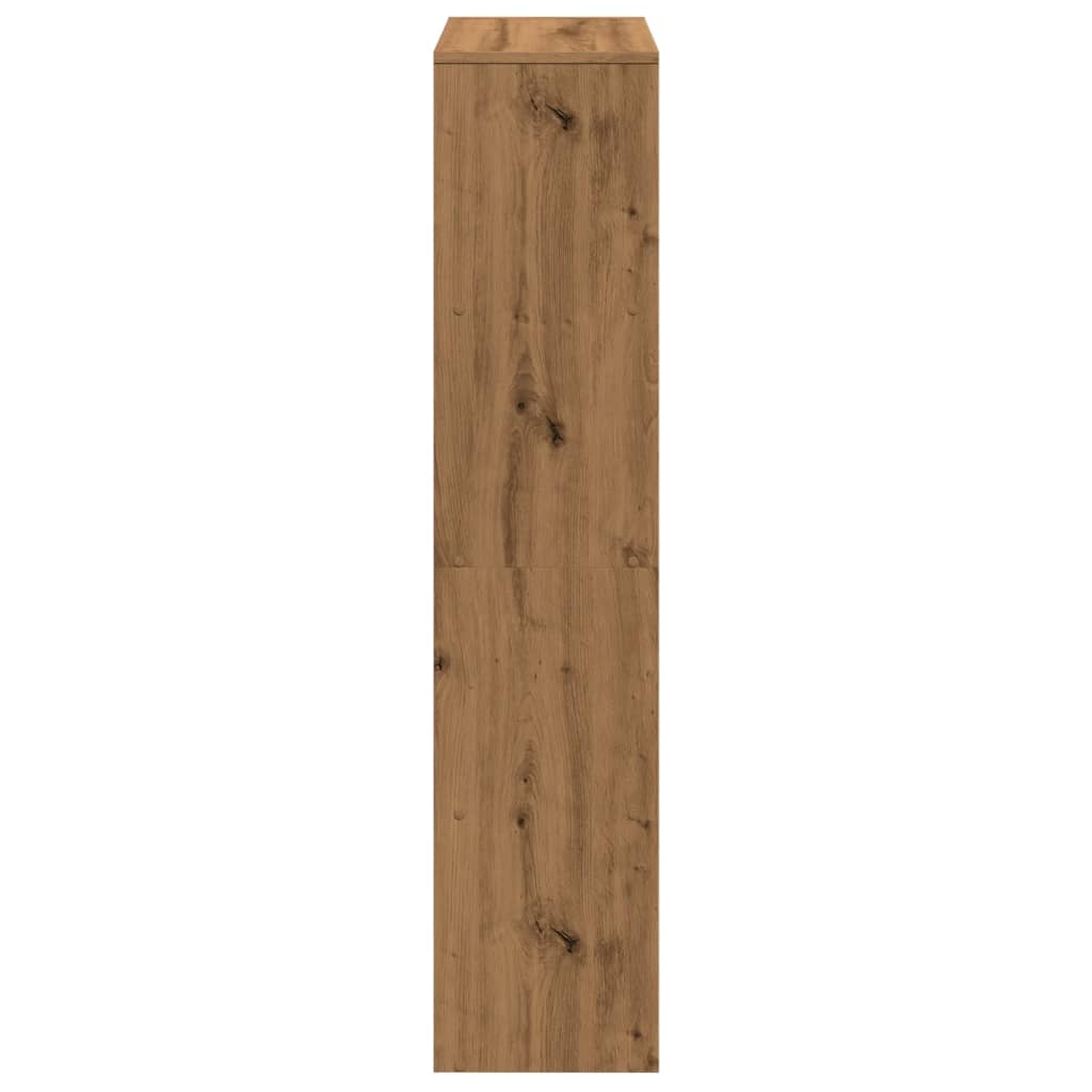 Pregrada/regal za knjige 4 razina hrast 131,5x29x131,5cm drveni