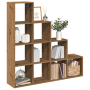 Pregrada/regal za knjige 4 razina hrast 131,5x29x131,5cm drveni