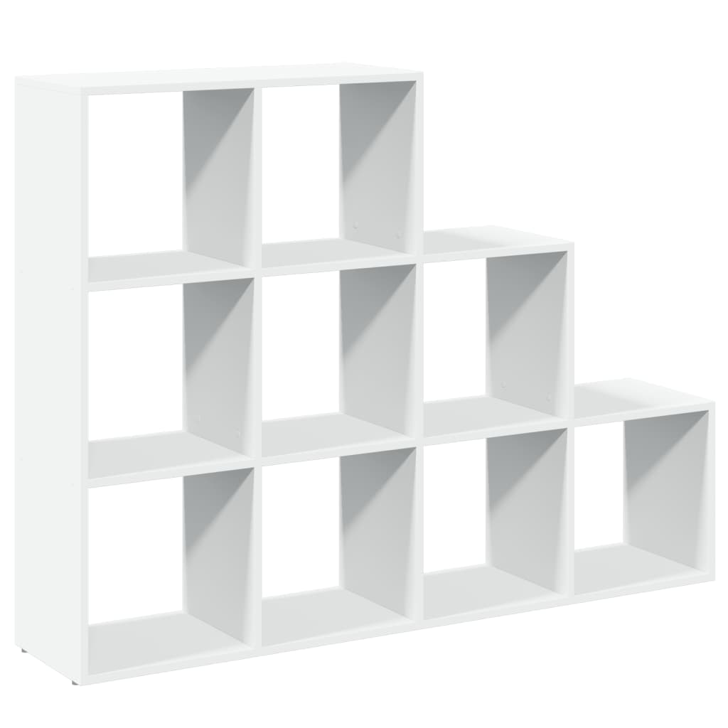 Pregrada/regal za knjige 3razina bijeli 137,5x29x103,5cm drveni
