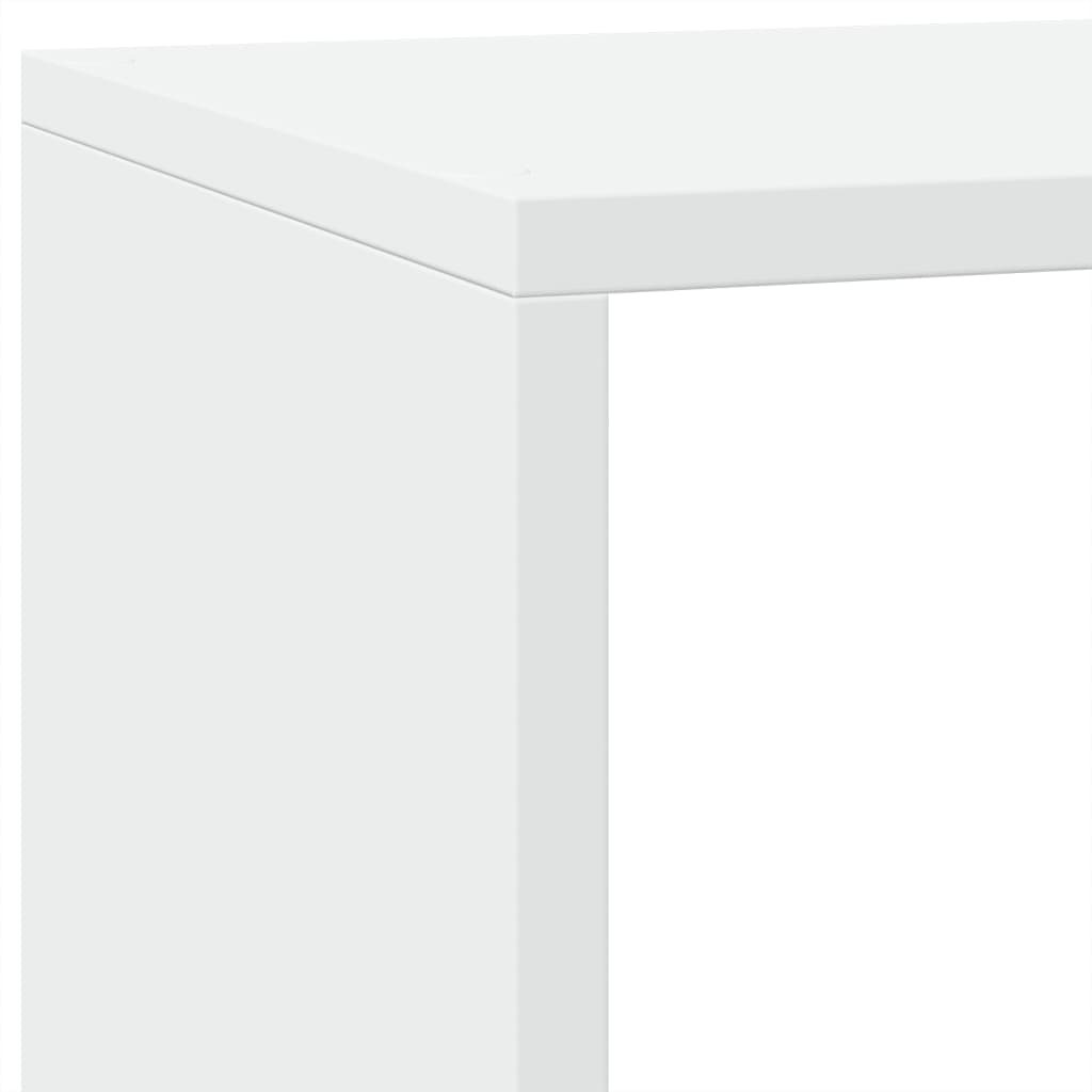 Pregrada/regal za knjige 3razina bijeli 137,5x29x103,5cm drveni