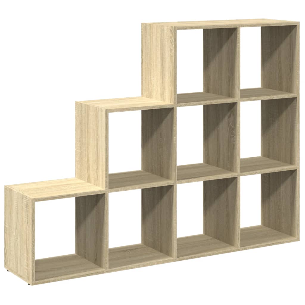 Pregrada/regal za knjige3 razina hrast 137,5x29x103,5 cm drveni