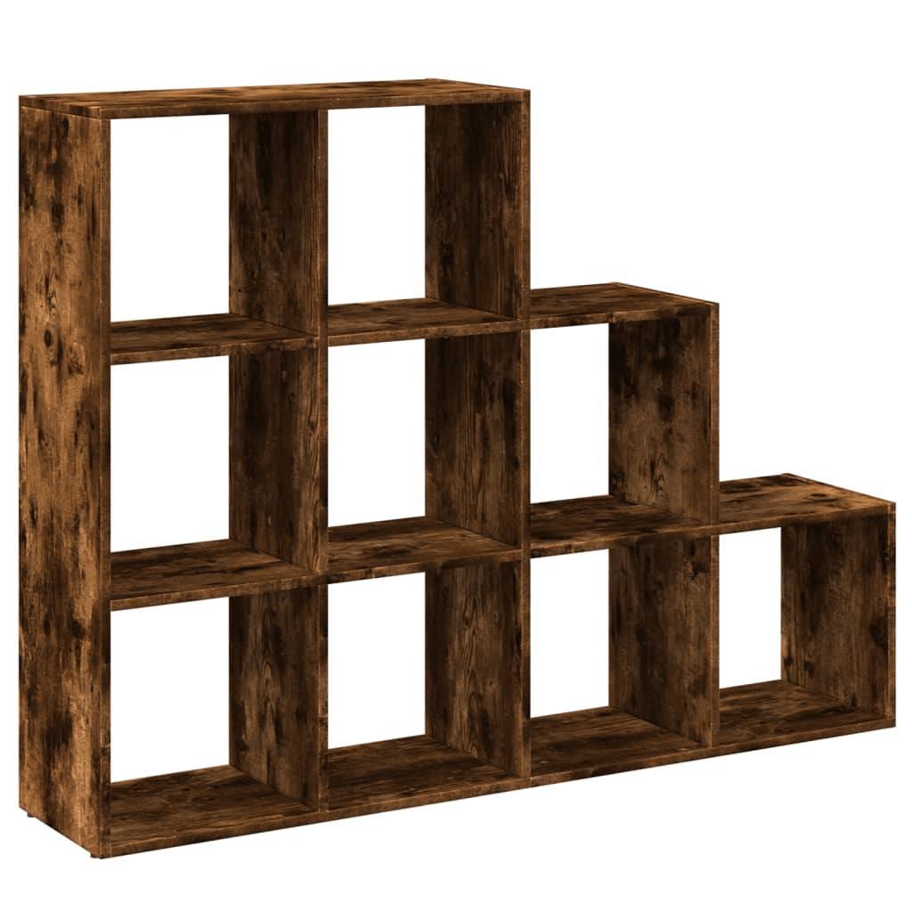 Pregrada/regal za knjige 3 razina hrast 137,5x29x103,5cm drveni