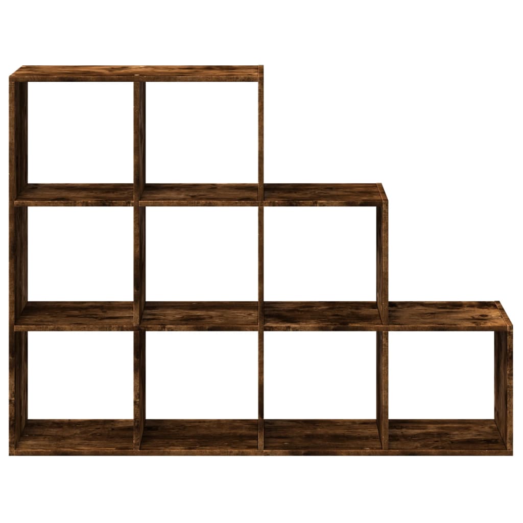 Pregrada/regal za knjige 3 razina hrast 137,5x29x103,5cm drveni