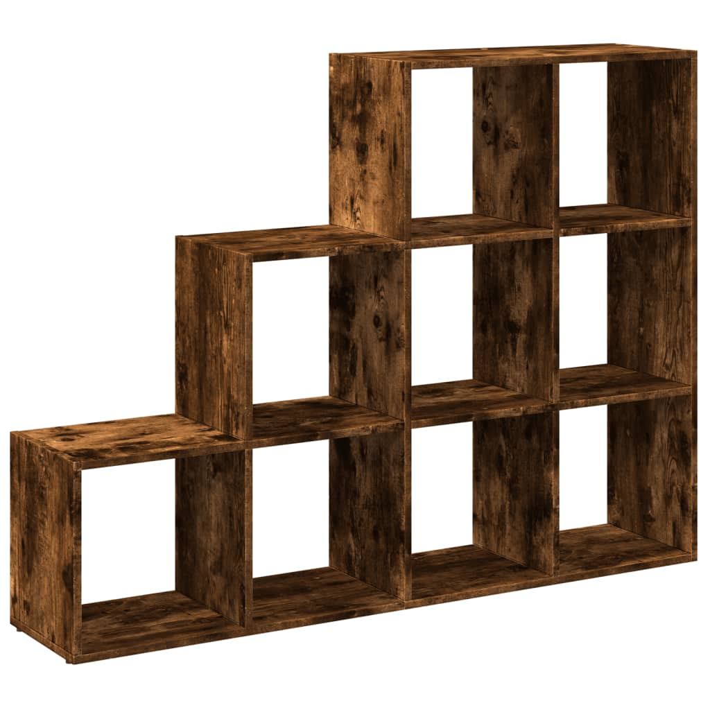 Pregrada/regal za knjige 3 razina hrast 137,5x29x103,5cm drveni