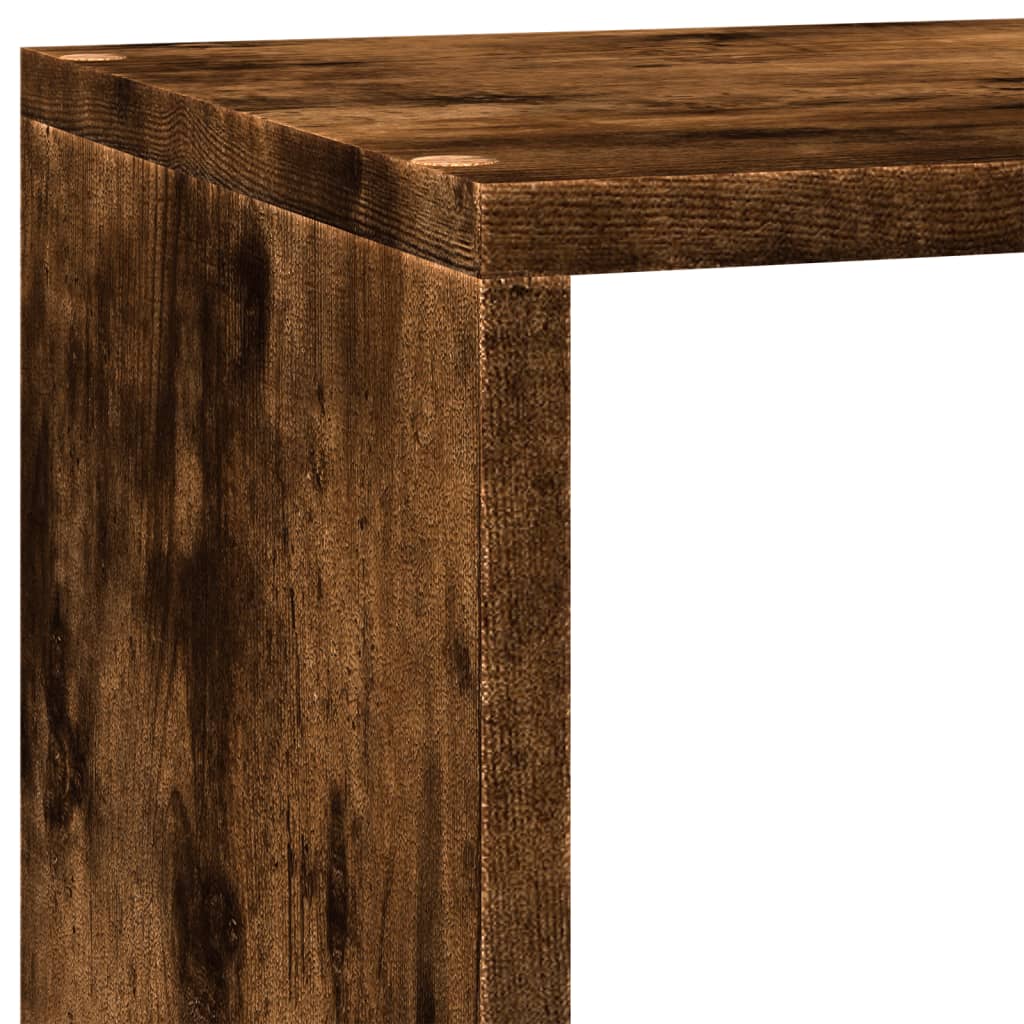 Pregrada/regal za knjige 3 razina hrast 137,5x29x103,5cm drveni