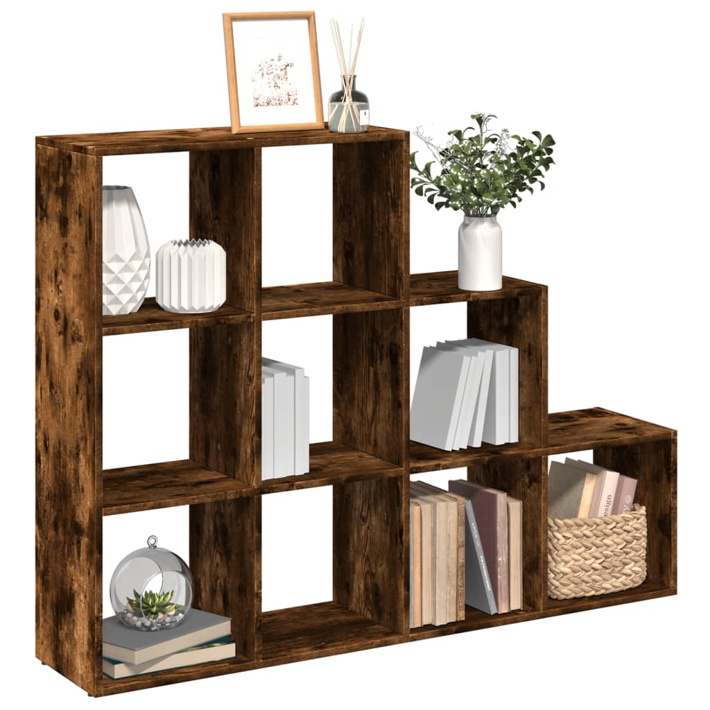 Pregrada/regal za knjige 3 razina hrast 137,5x29x103,5cm drveni