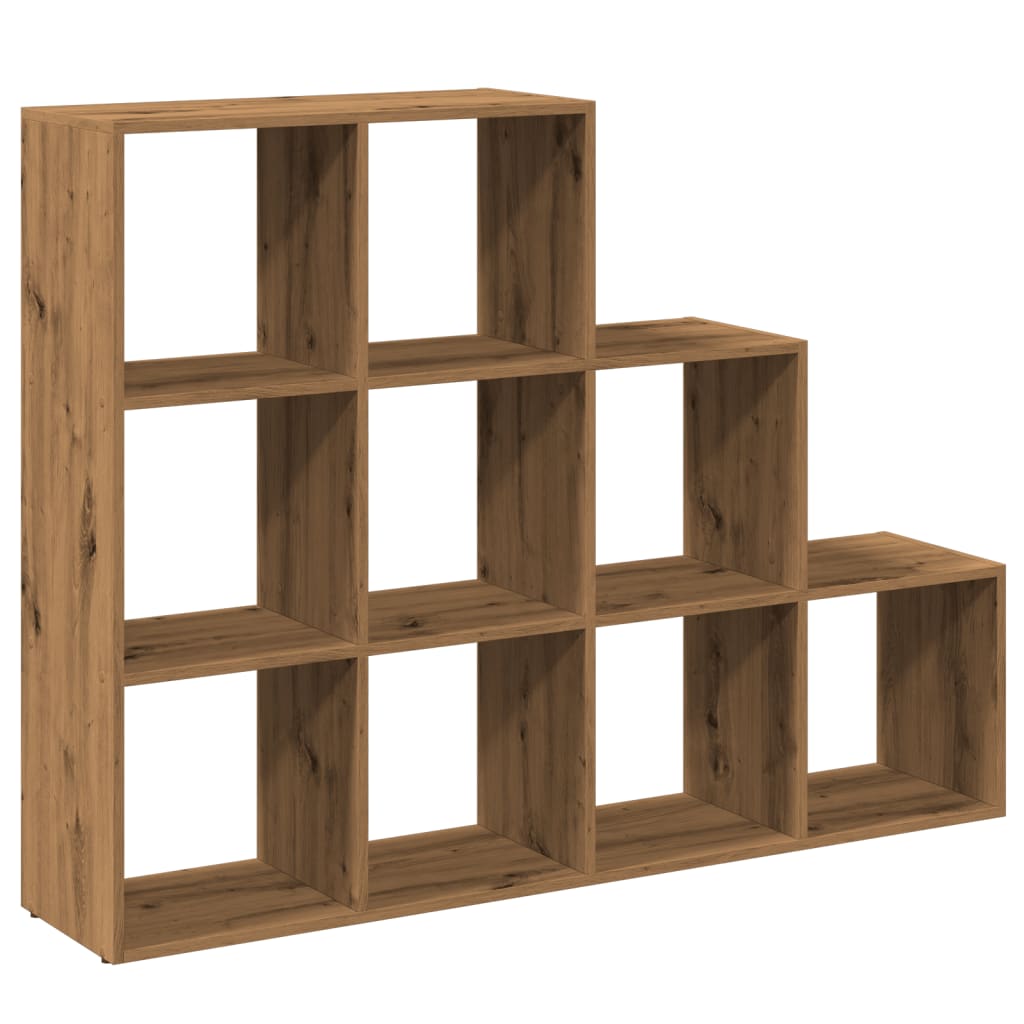 Pregrada/regal za knjige 3 razina hrast 137,5x29x103,5cm drveni
