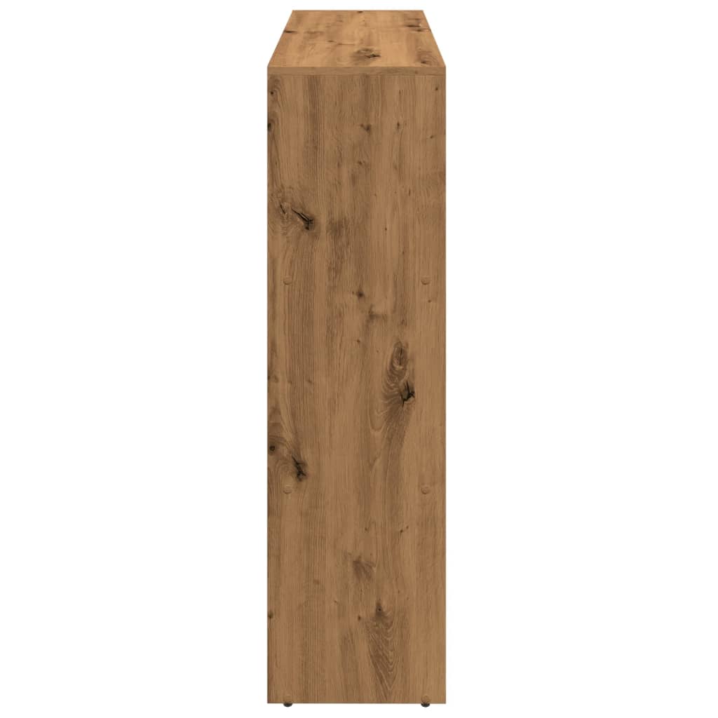 Pregrada/regal za knjige 3 razina hrast 137,5x29x103,5cm drveni