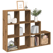Pregrada/regal za knjige 3 razina hrast 137,5x29x103,5cm drveni