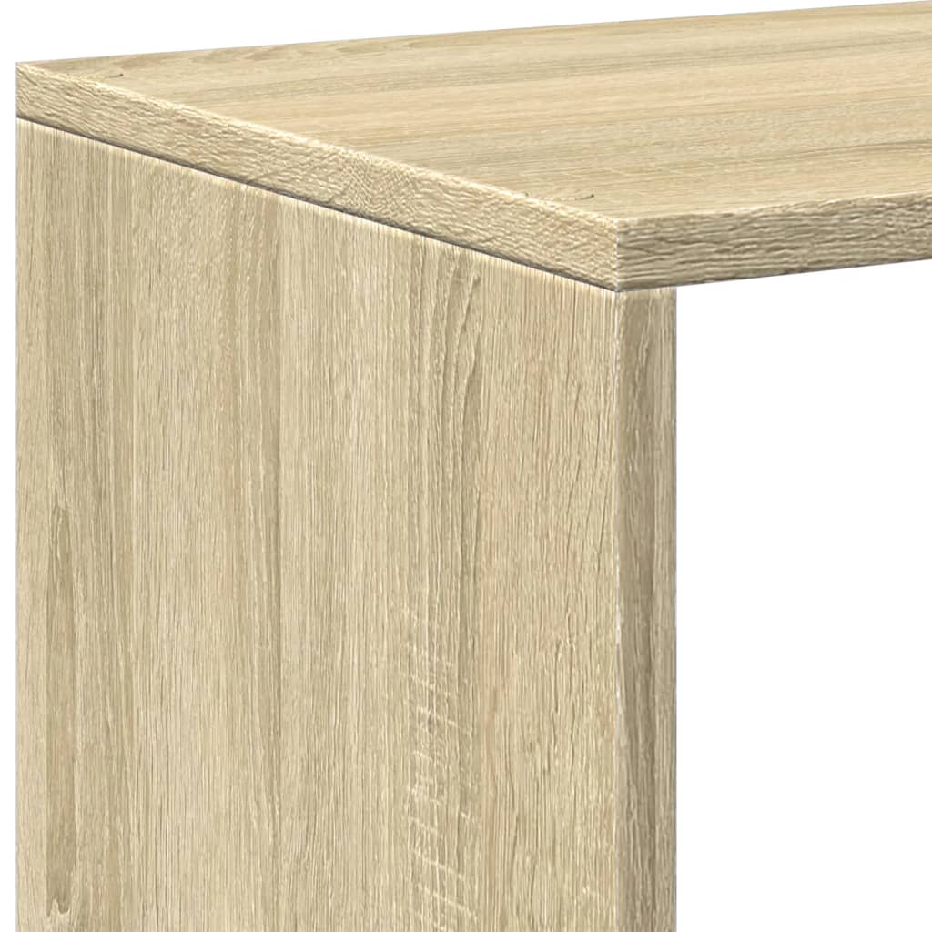 Pregrada / regal za knjige 3 razina hrast 123x29x123 cm drveni