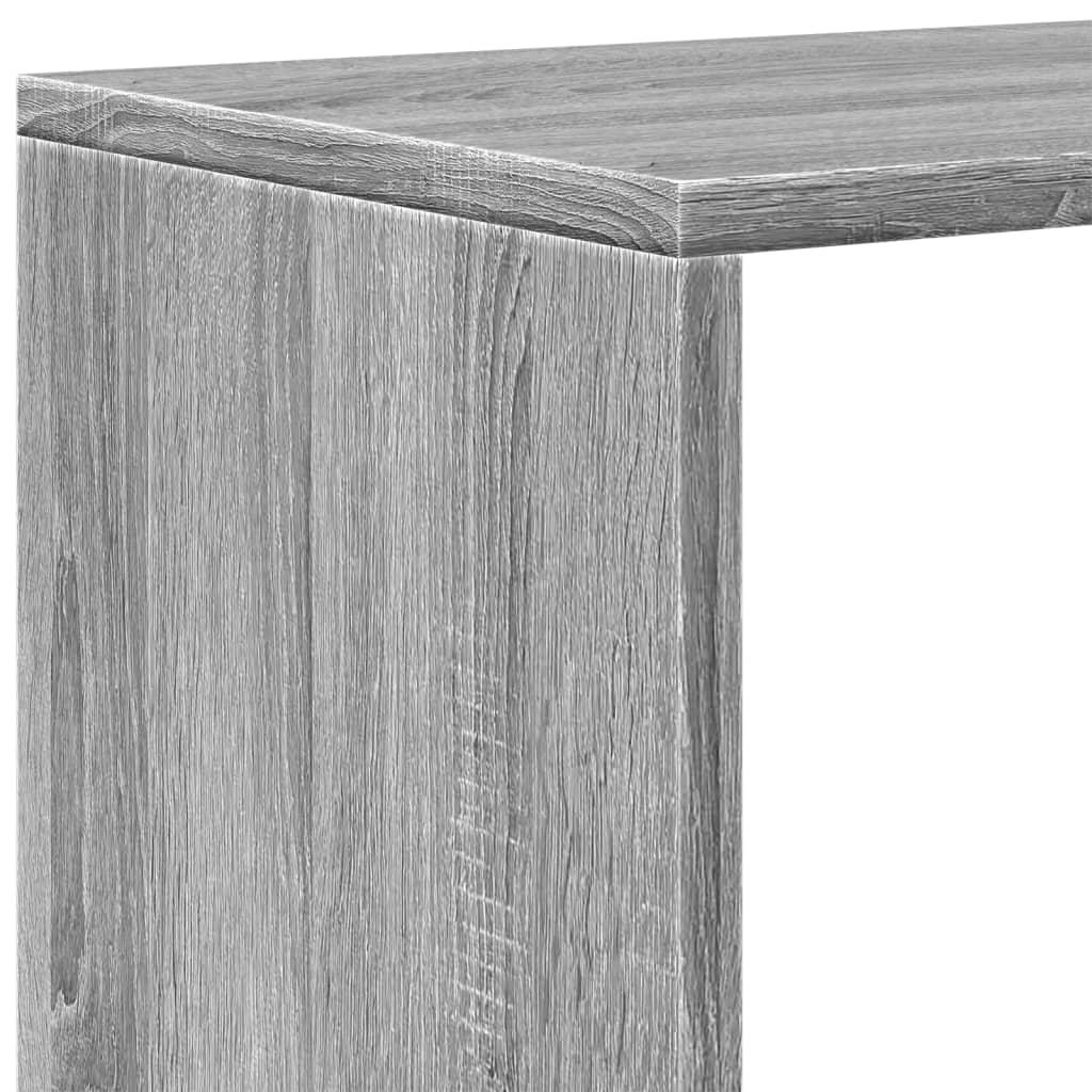 Pregrada / regal za knjige 3 razina sonoma 123x29x123 cm drveni