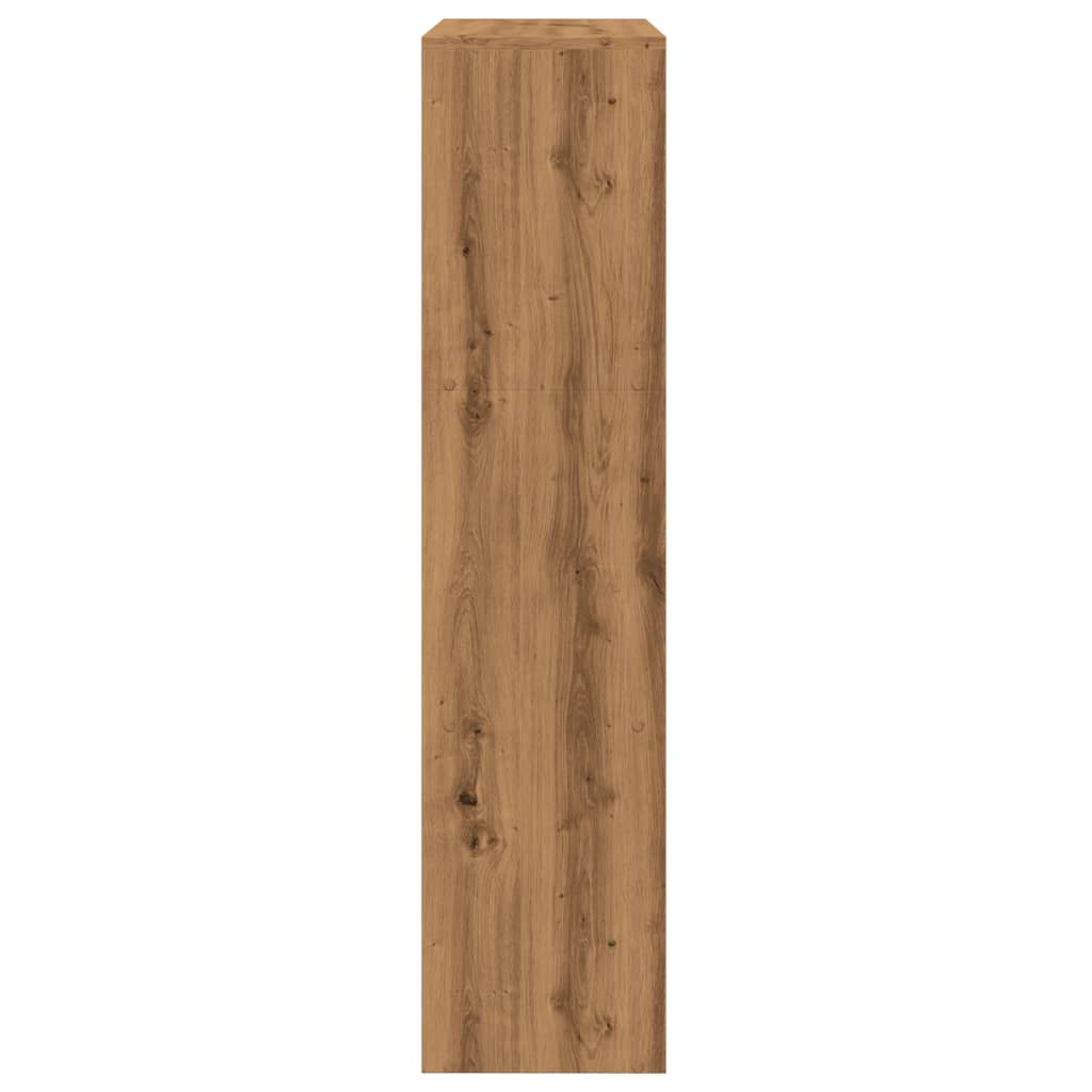 Pregrada / regal za knjige 3 razina hrast 123x29x123 cm drveni