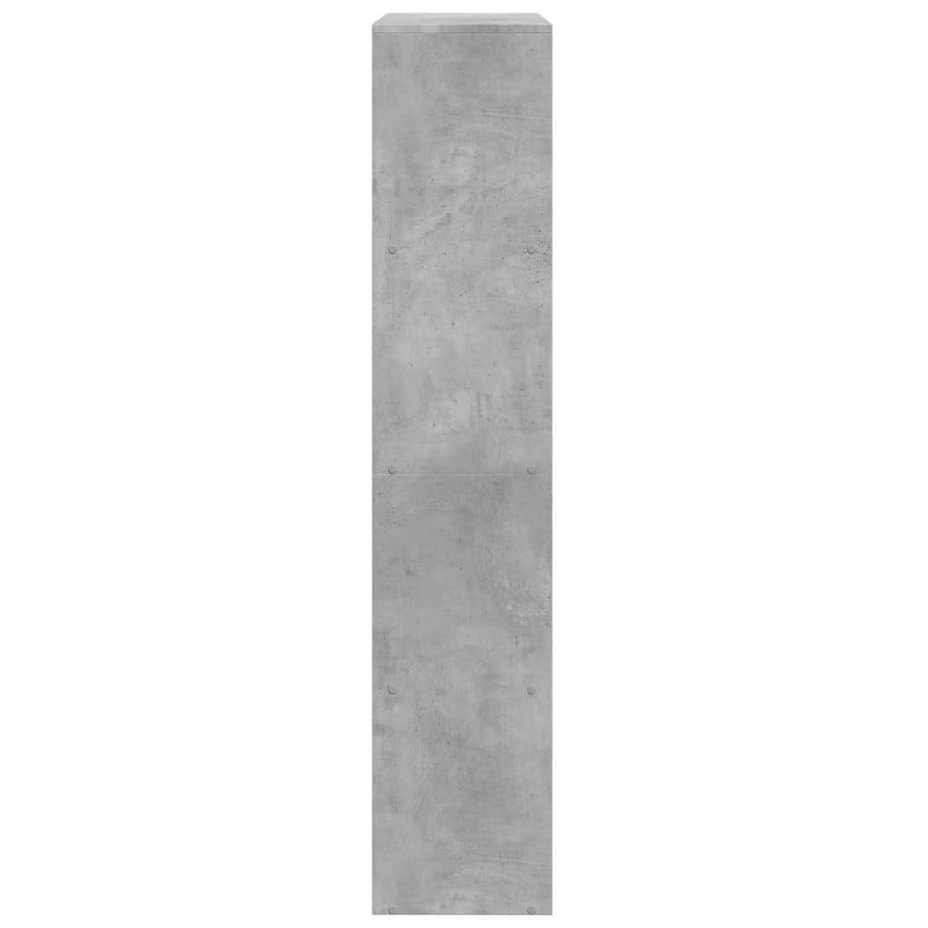 Pregrada / regal za knjige 4 razine sivi 143,5x29x143,5 cm drvo