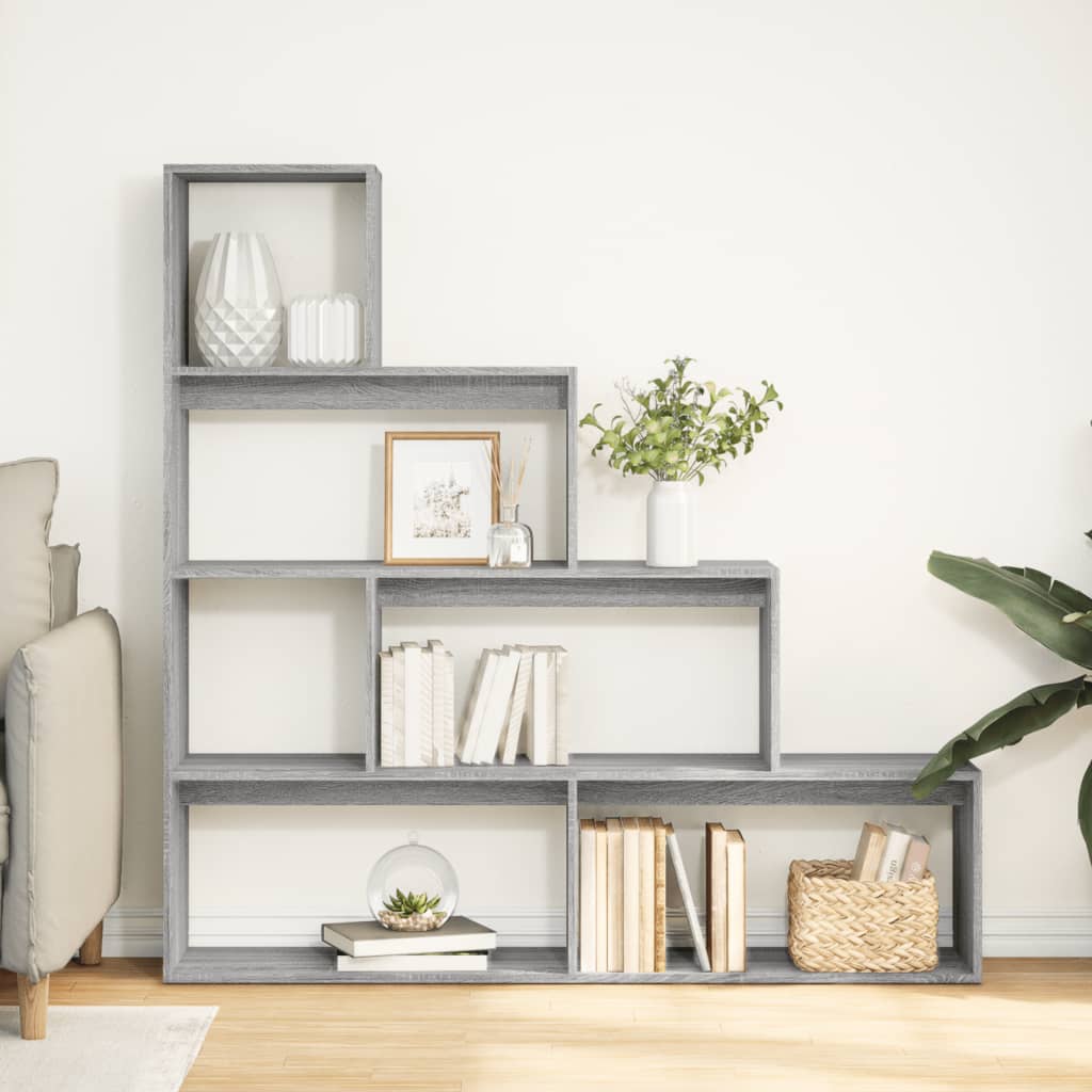 Pregrada/regal za knjige 4razina sonoma 143,5x29x143,5cm drveni