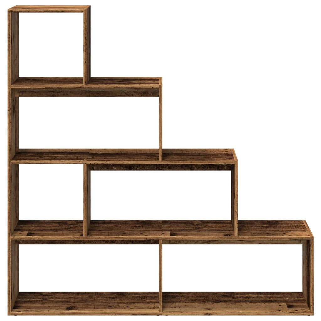 Pregrada/regal za knjige 4 razina 143,5x29x143,5cm drveni