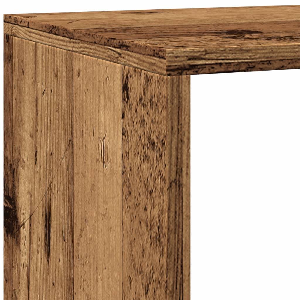 Pregrada/regal za knjige 4 razina 143,5x29x143,5cm drveni