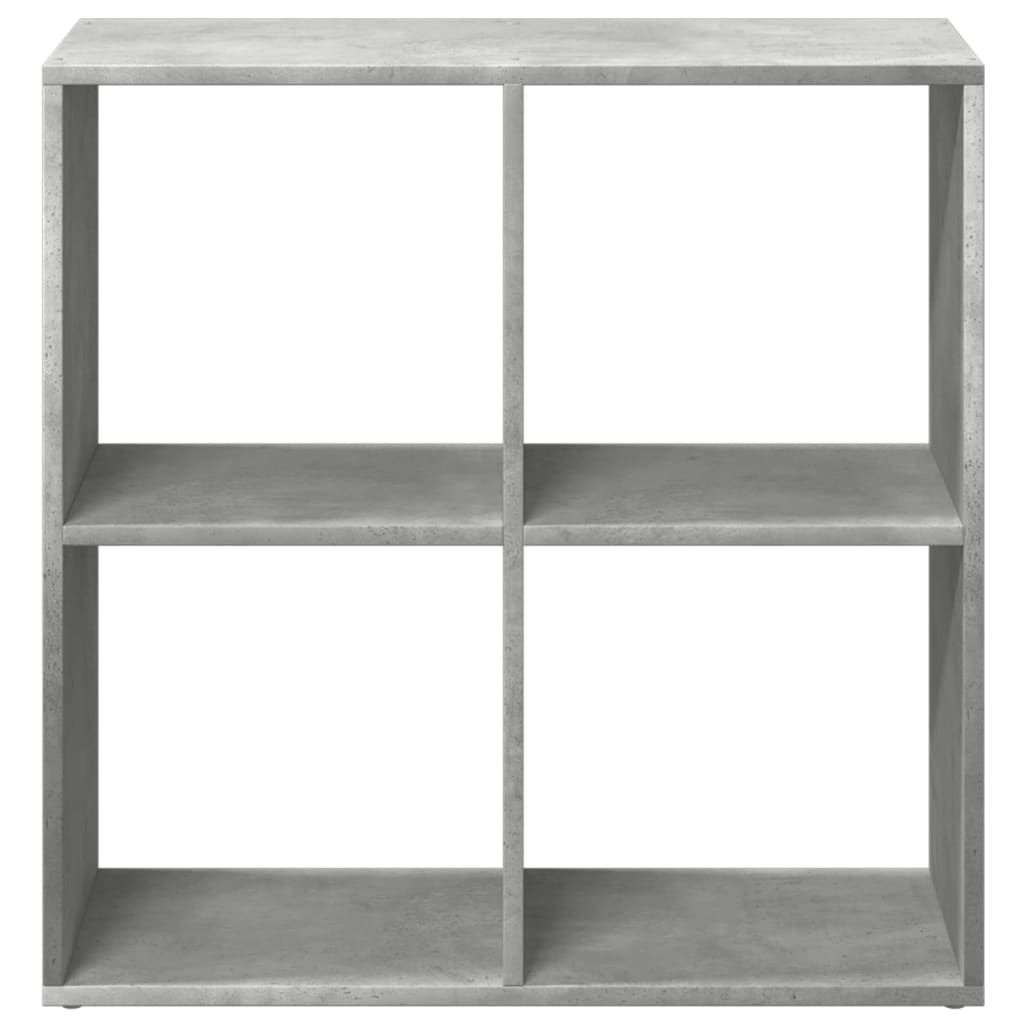 Sobna pregrada / regal za knjige sivi 69,5x29x69,5 cm drveni