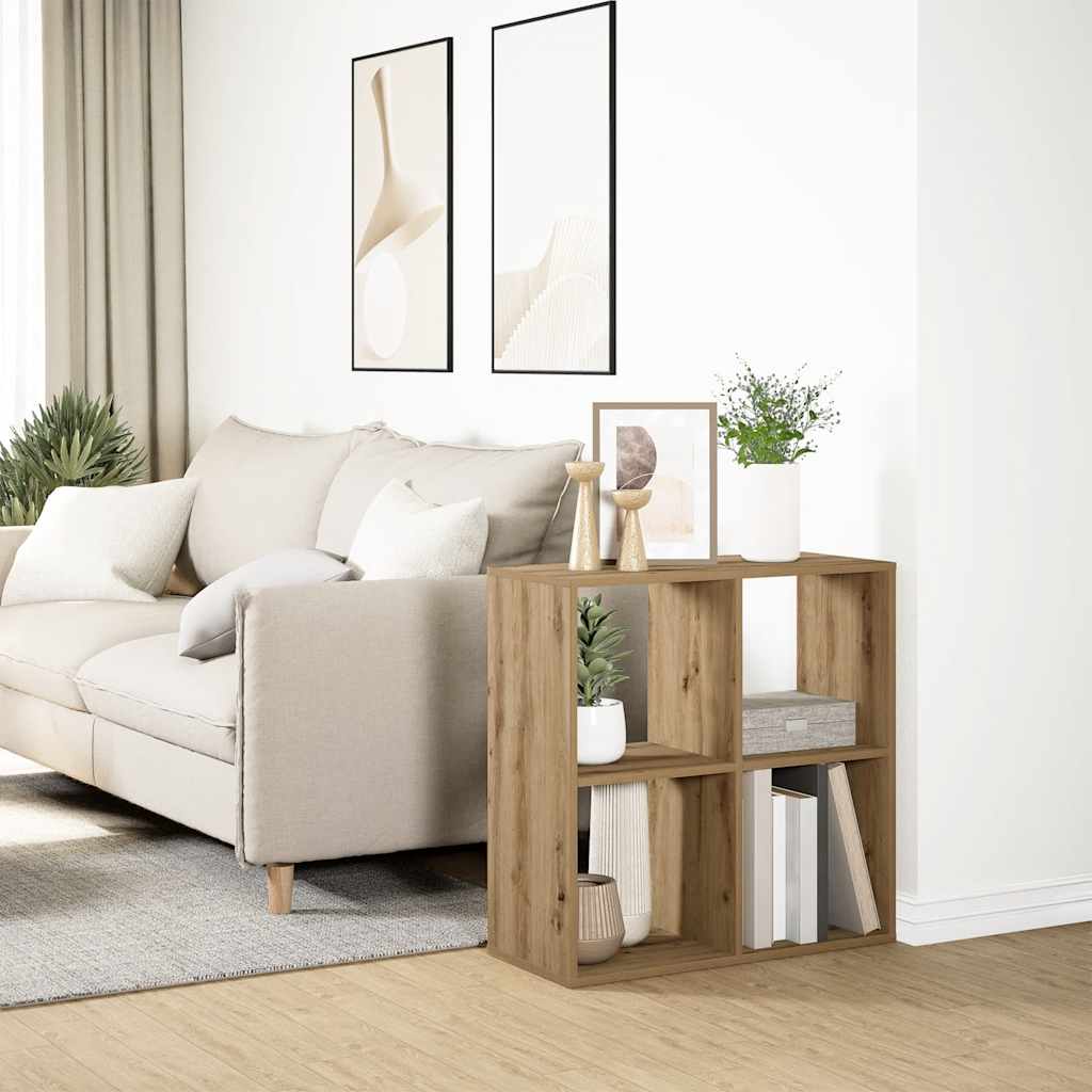 Pregrada / regal za knjige boja hrasta 69,5x29x69,5 cm drveni