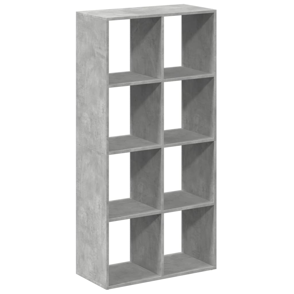 Sobna pregrada / regal za knjige sivi 69,5x29x137,5 cm drveni
