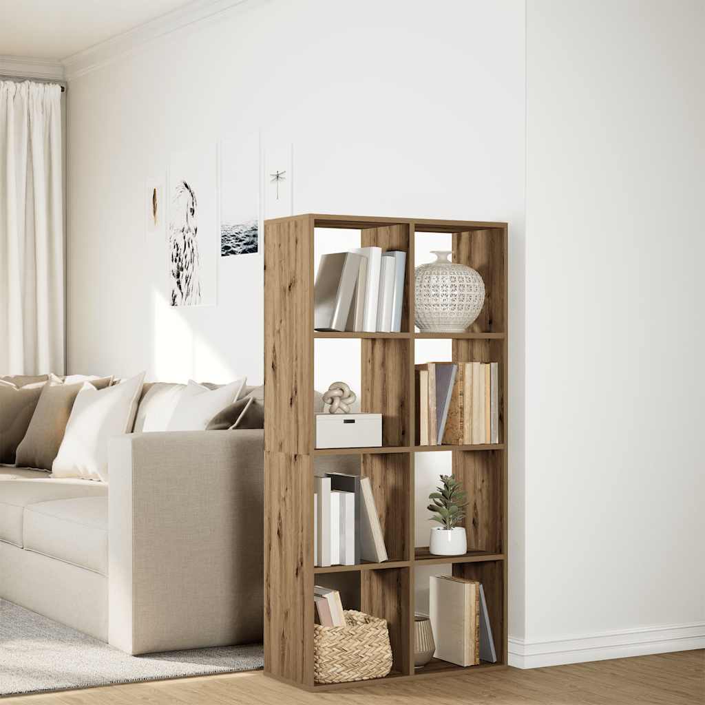 Pregrada / regal za knjige boja hrasta 69,5x29x137,5 cm drveni