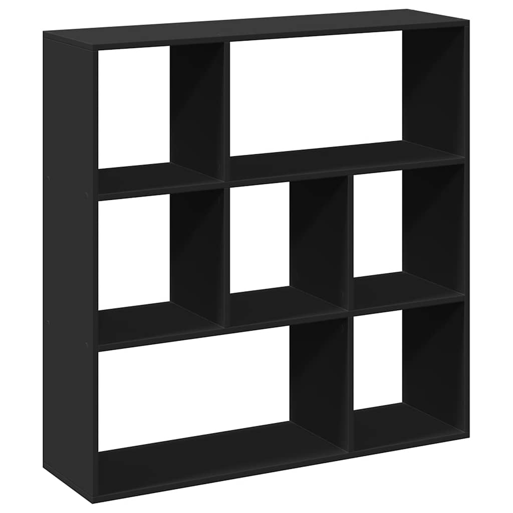 Sobna pregrada / regal za knjige crni 102x29x103,5 cm drveni