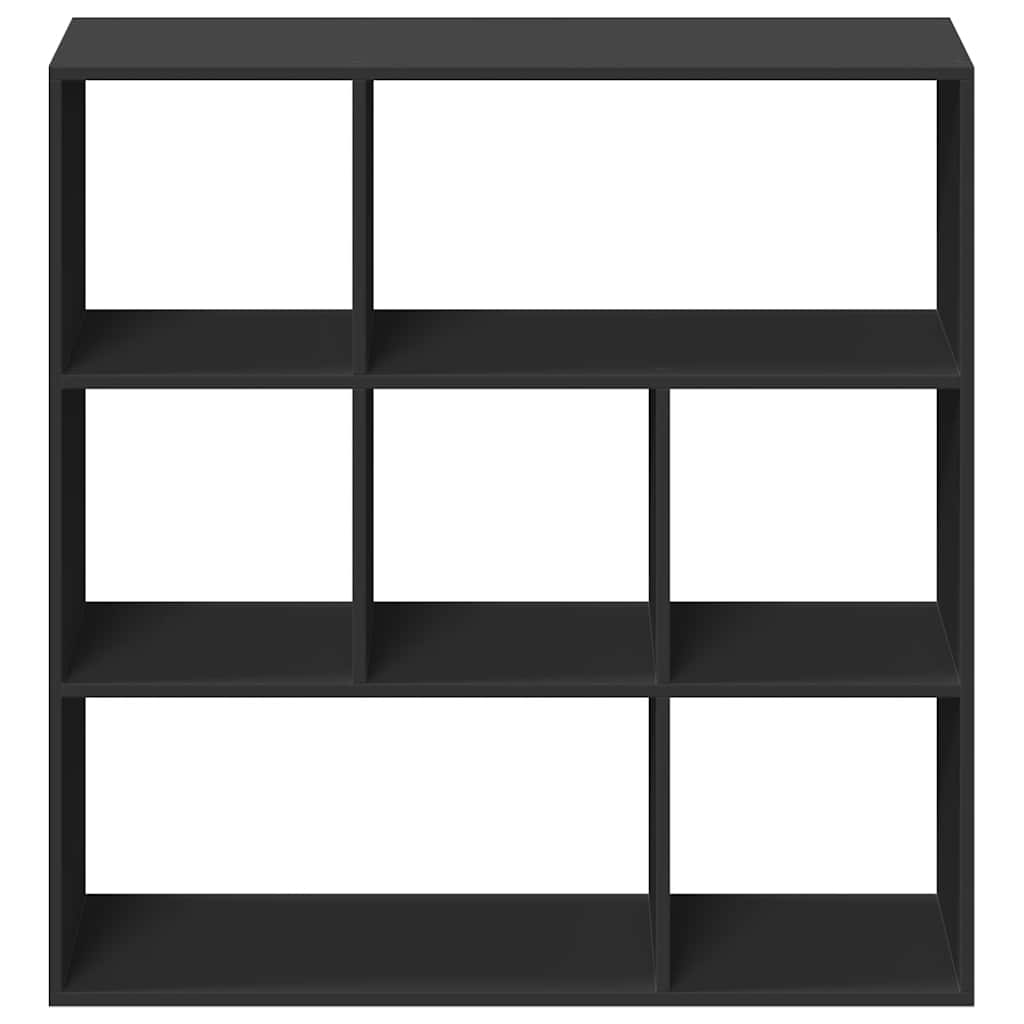 Sobna pregrada / regal za knjige crni 102x29x103,5 cm drveni