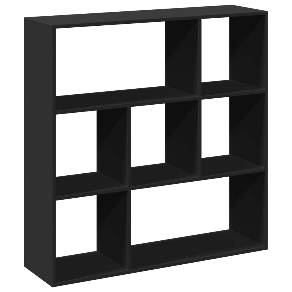 Sobna pregrada / regal za knjige crni 102x29x103,5 cm drveni