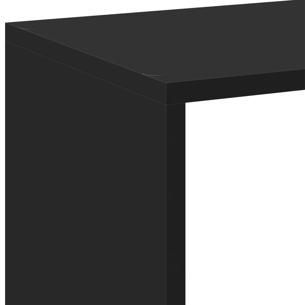Sobna pregrada / regal za knjige crni 102x29x103,5 cm drveni