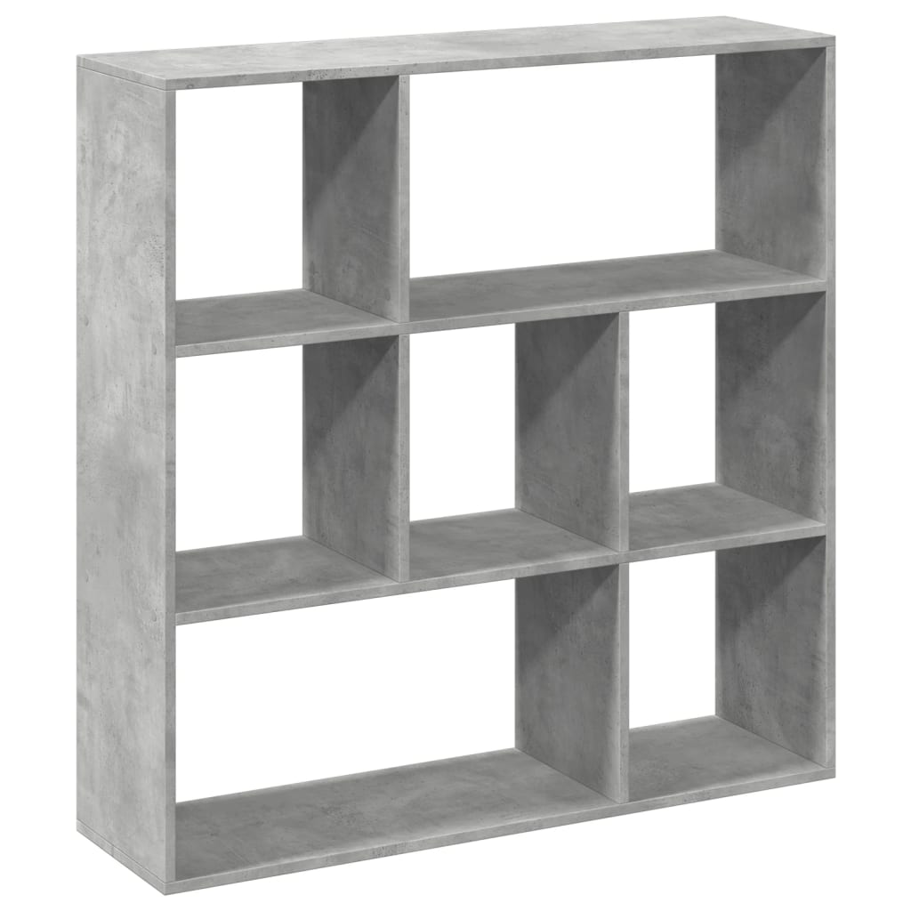 Sobna pregrada / regal za knjige sivi 102x29x103,5 cm drveni