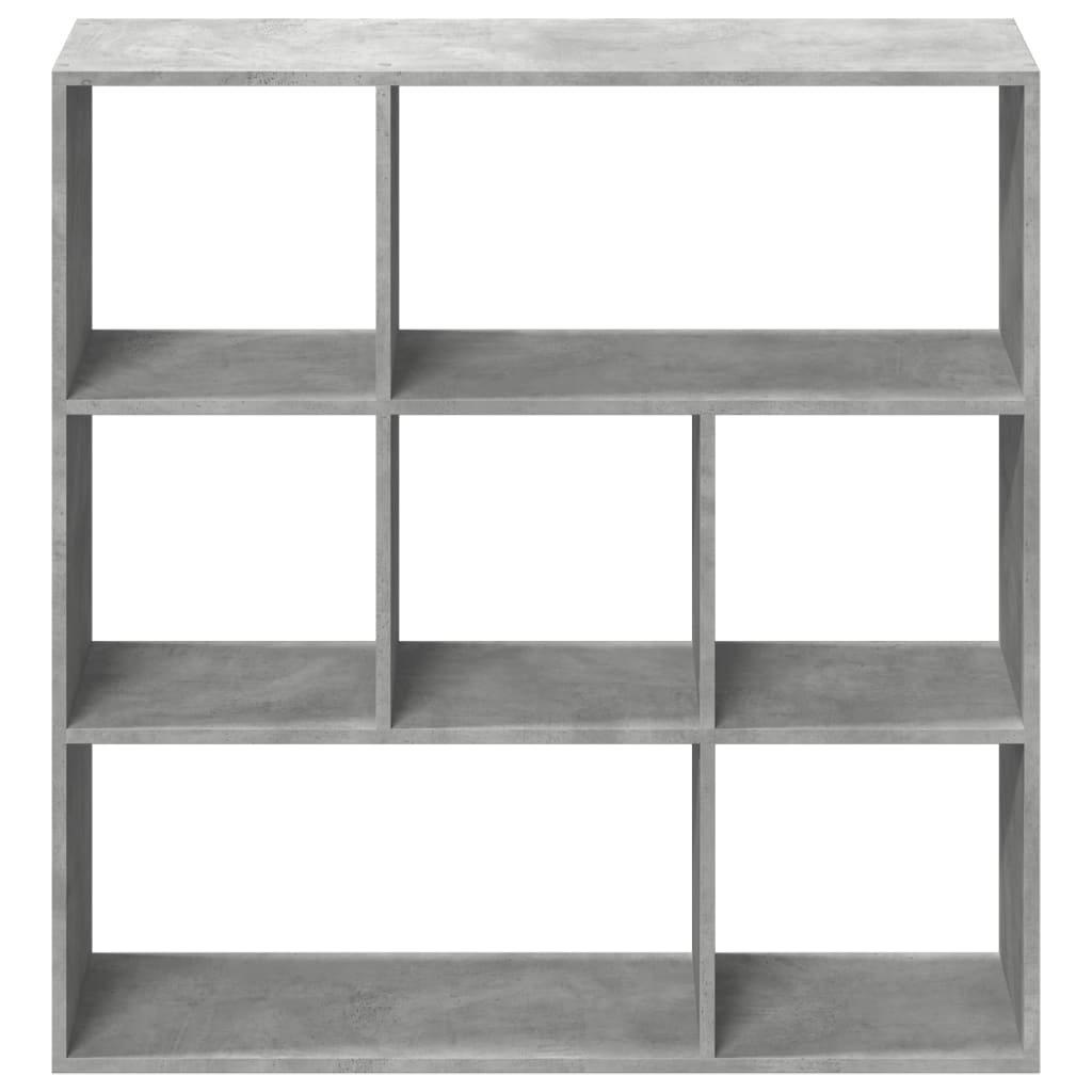Sobna pregrada / regal za knjige sivi 102x29x103,5 cm drveni