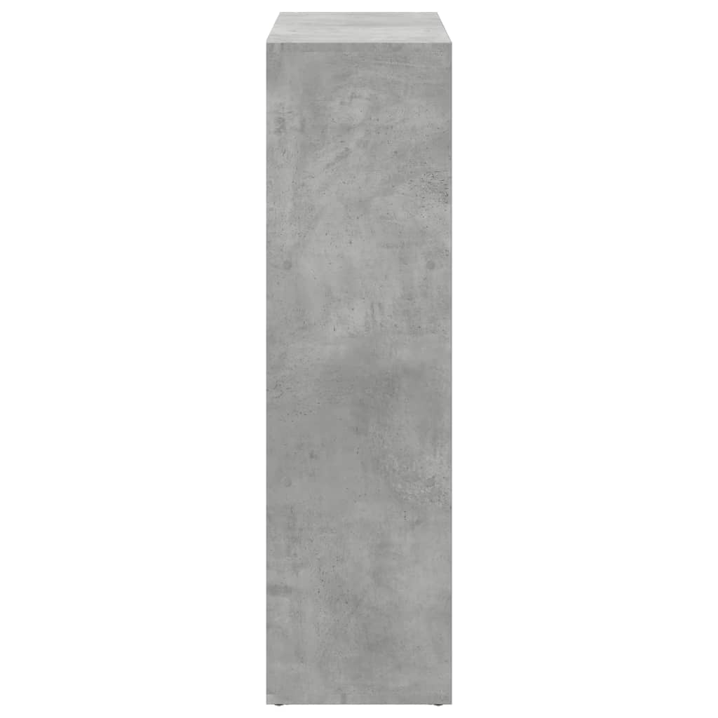 Sobna pregrada / regal za knjige sivi 102x29x103,5 cm drveni