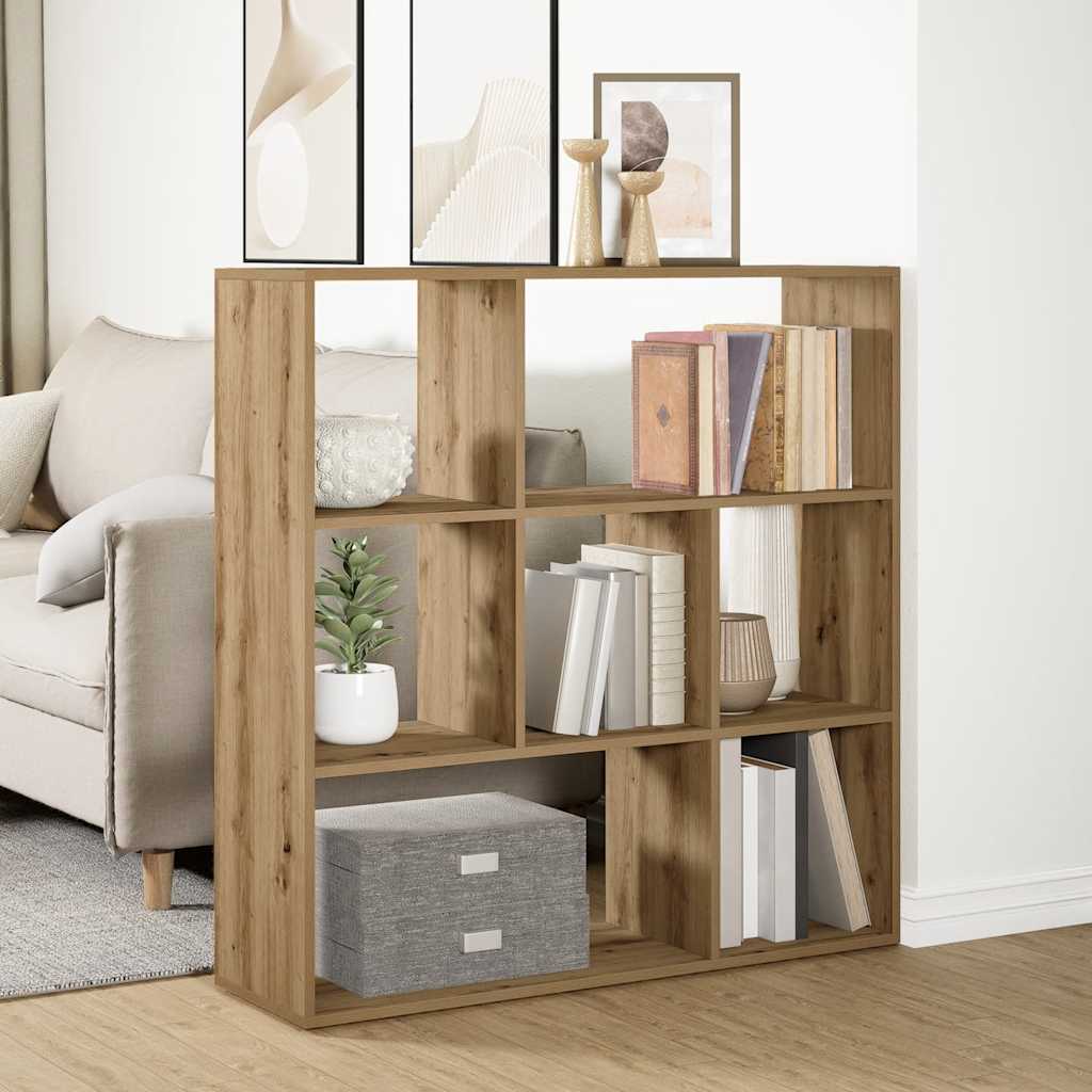 Pregrada / regal za knjige boja hrasta 102x29x103,5 cm drveni