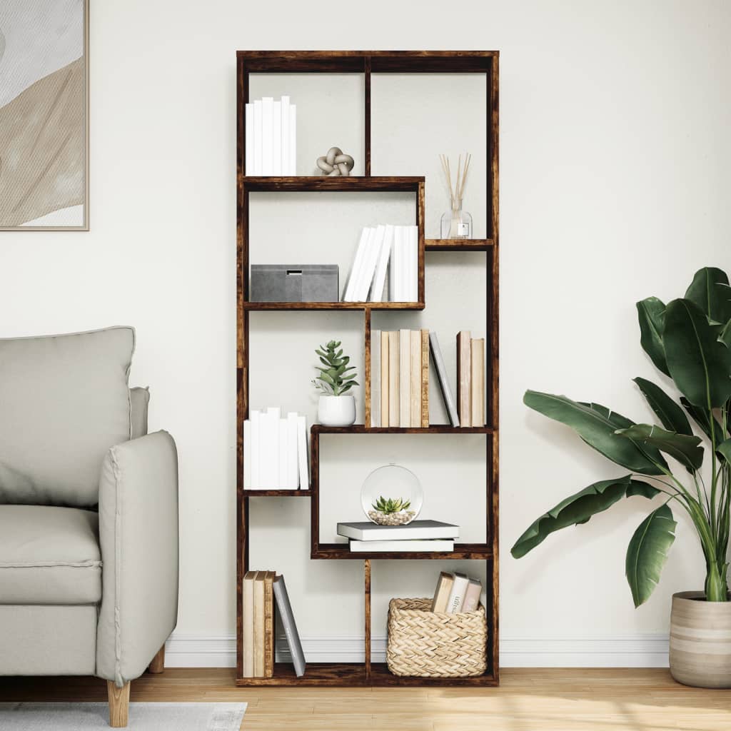 Pregrada / regal za knjige boja hrasta 67x25x161,5 cm drveni