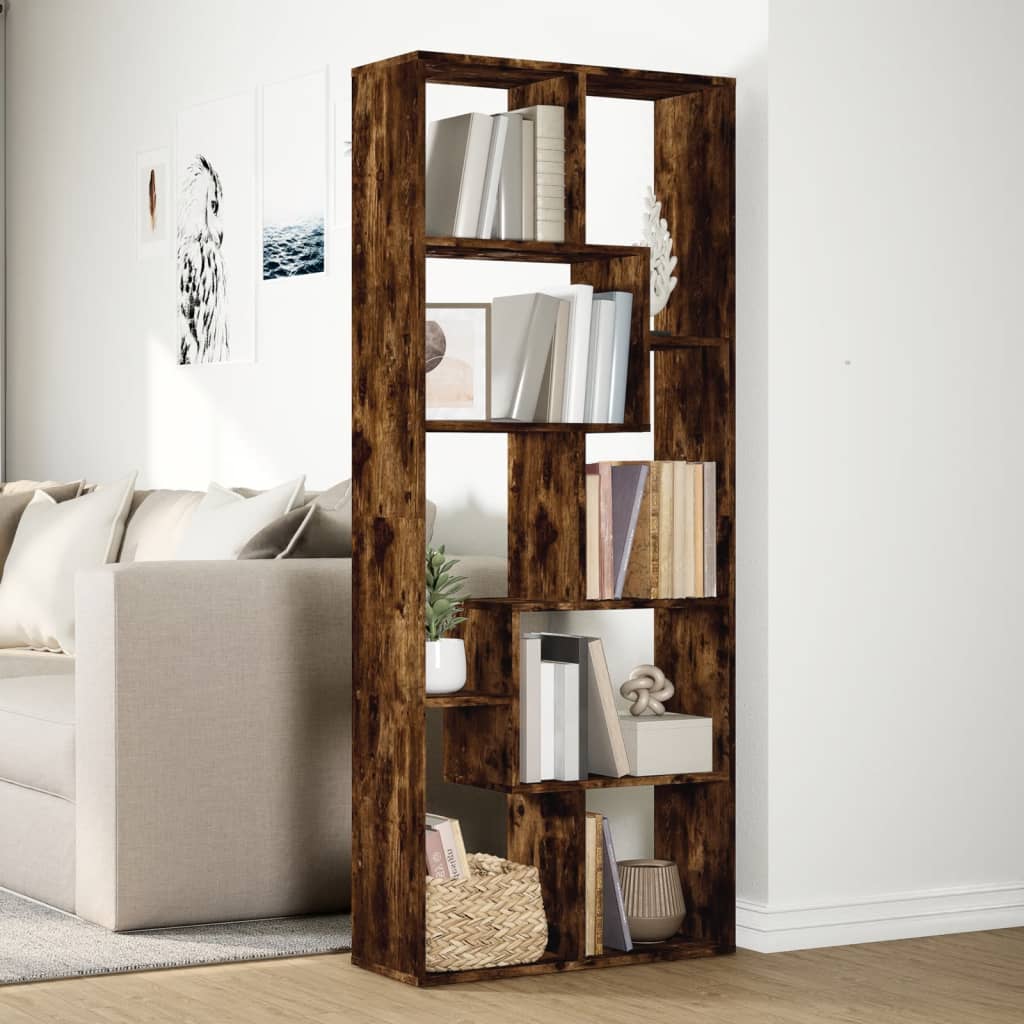Pregrada / regal za knjige boja hrasta 67x25x161,5 cm drveni