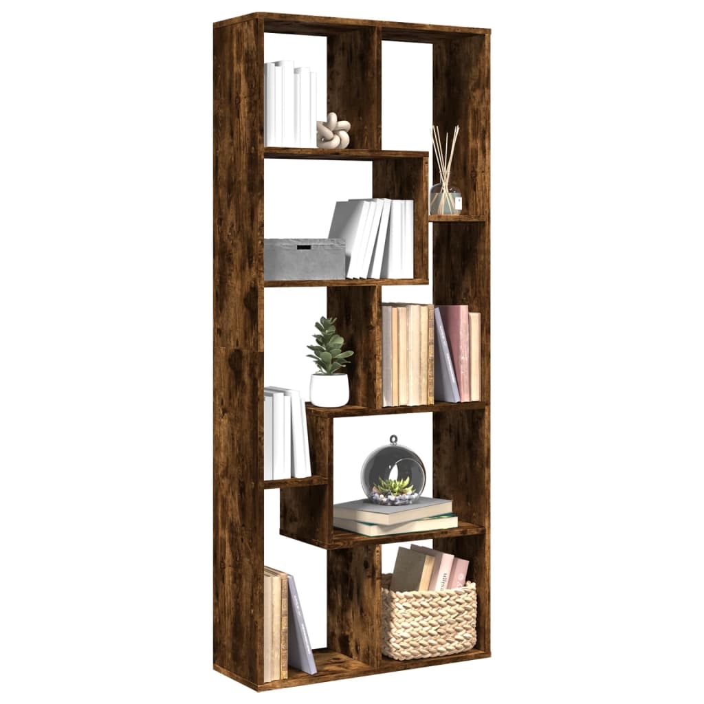 Pregrada / regal za knjige boja hrasta 67x25x161,5 cm drveni
