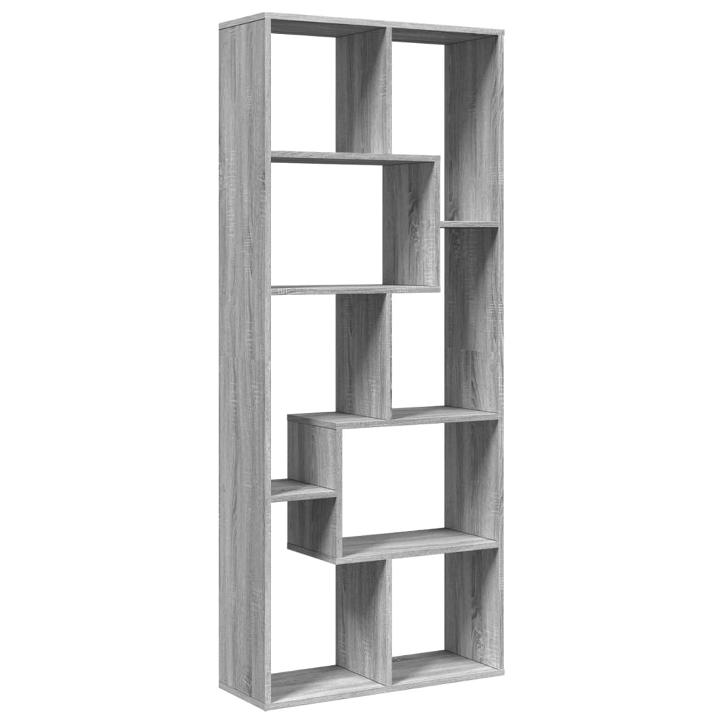 Pregrada / regal za knjige boja hrasta 67x25x161,5 cm drveni