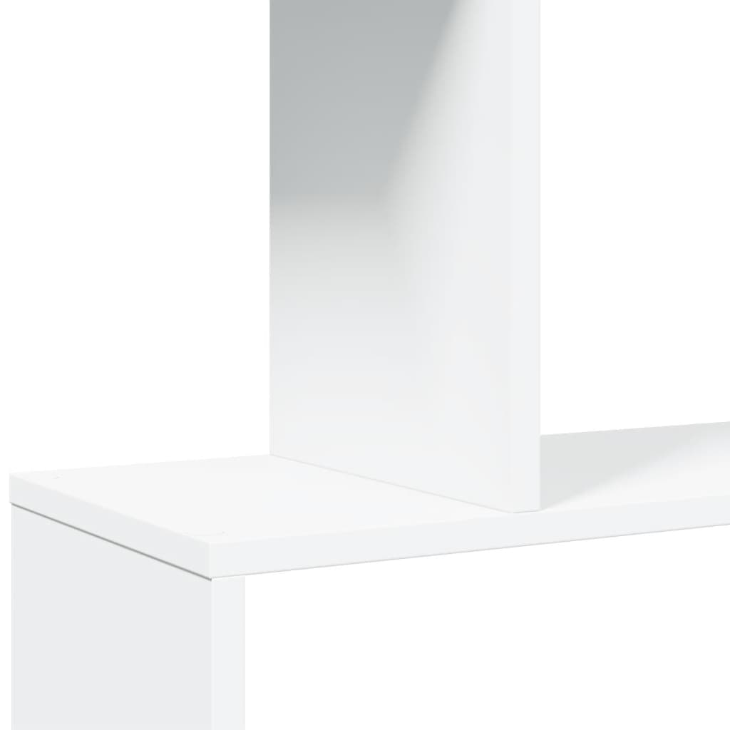 Pregrada / regal za knjige 6 razina bijeli 70x24x193 cm drveni