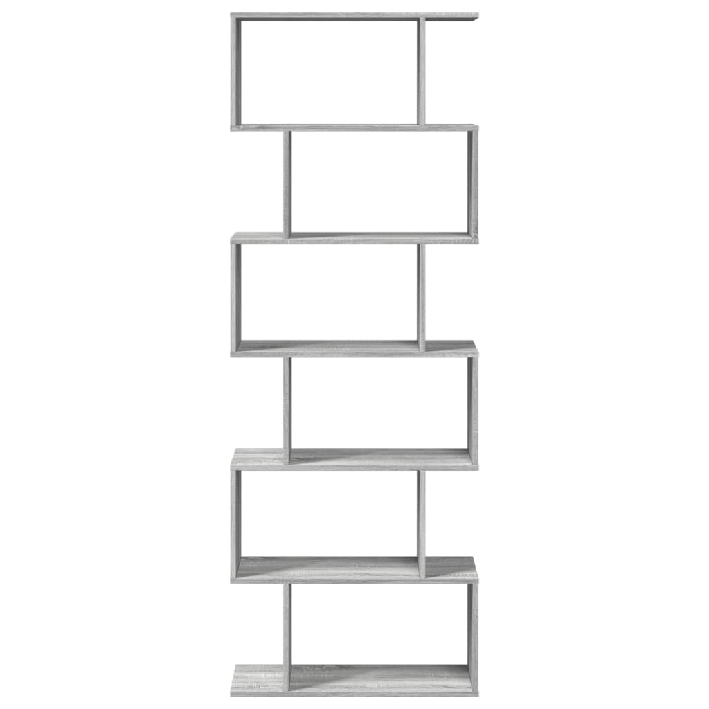 Pregrada / regal za knjige 6 razina sonoma 70x24x193 cm drveni