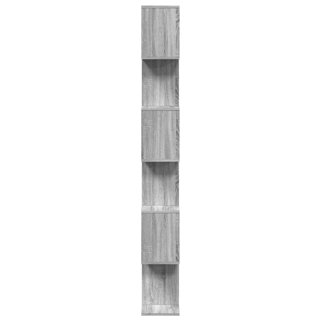Pregrada / regal za knjige 6 razina sonoma 70x24x193 cm drveni