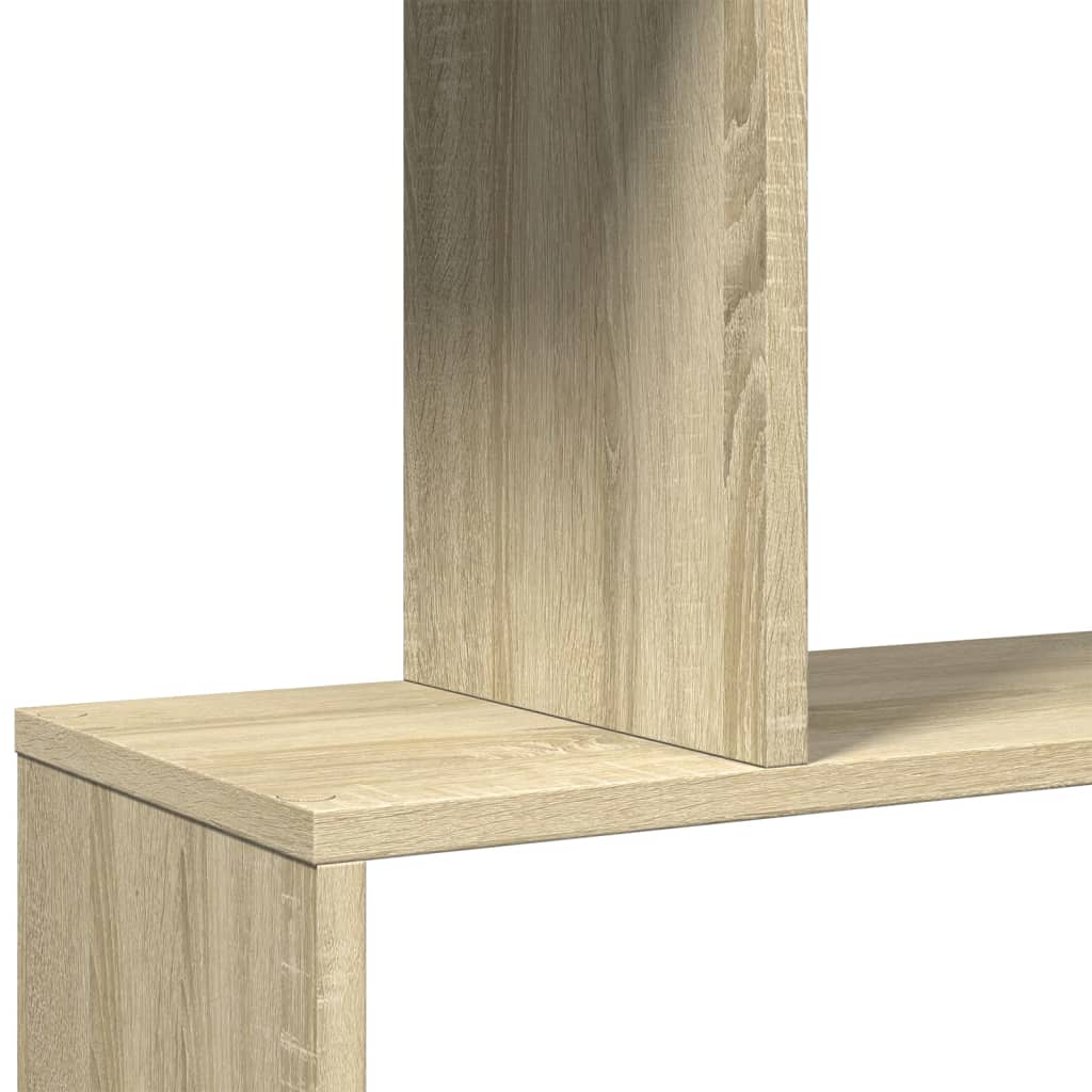 Pregrada / regal za knjige 5 razina hrast 70x24x161 cm drveni