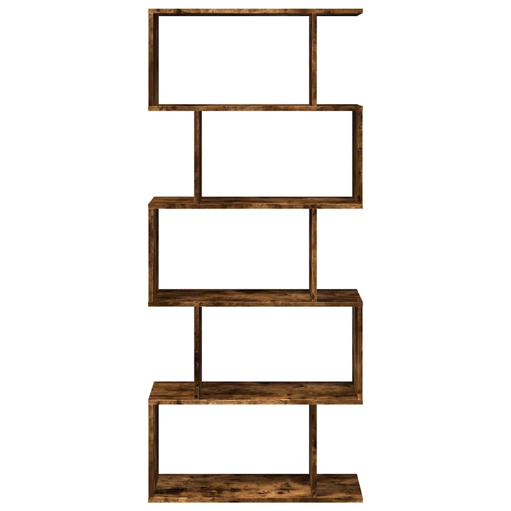 Pregrada / regal za knjige 5 razina hrast 70x24x161 cm drveni