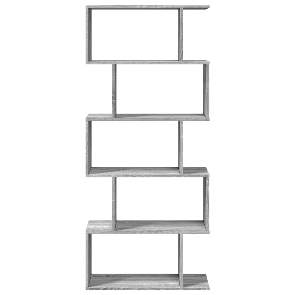 Pregrada / regal za knjige 5 razina sonoma 70x24x161 cm drveni