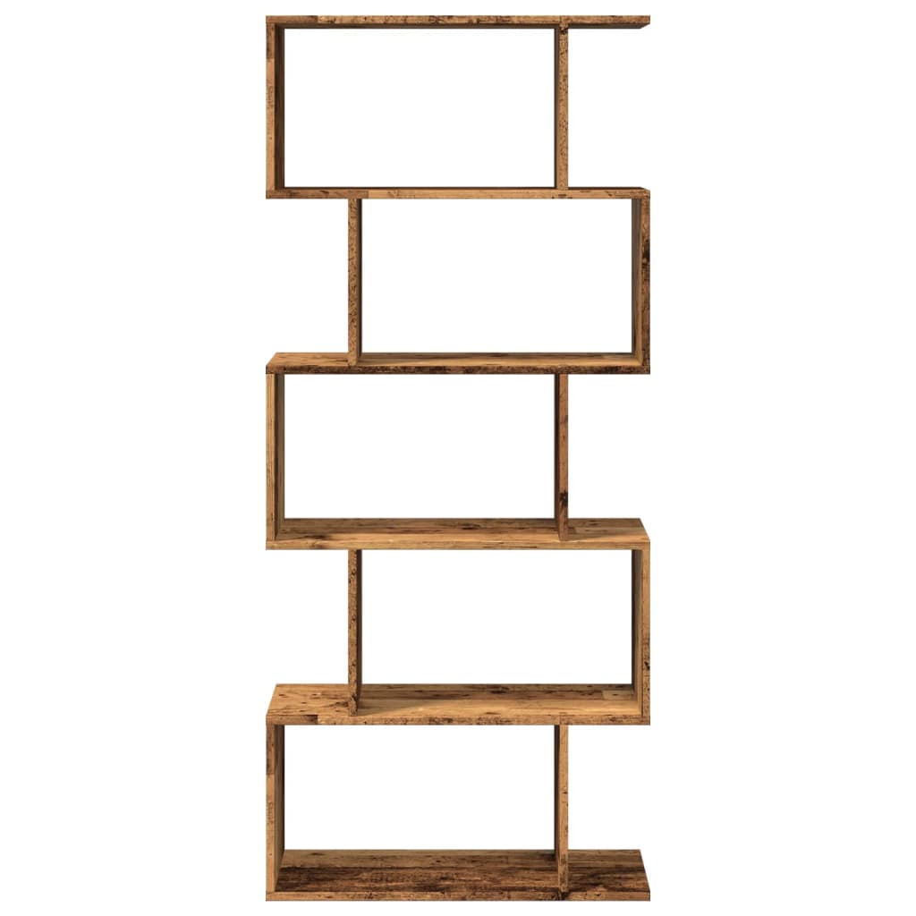 Sobna pregrada / regal za knjige 5 razina 70x24x161 cm drveni