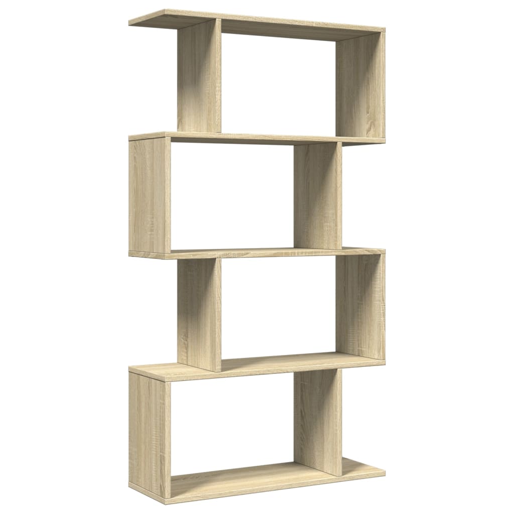 Pregrada / regal za knjige 4 razina hrast 70x24x129 cm drveni