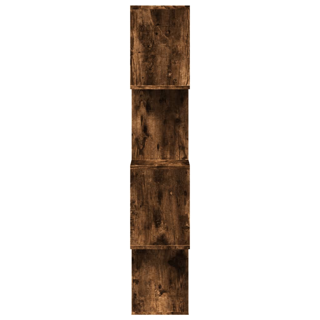 Pregrada / regal za knjige 4 razina hrast 70x24x129 cm drveni