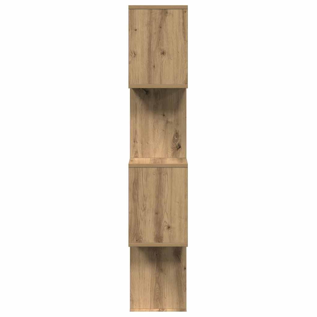 Pregrada / regal za knjige 4 razina hrast 70x24x129 cm drveni