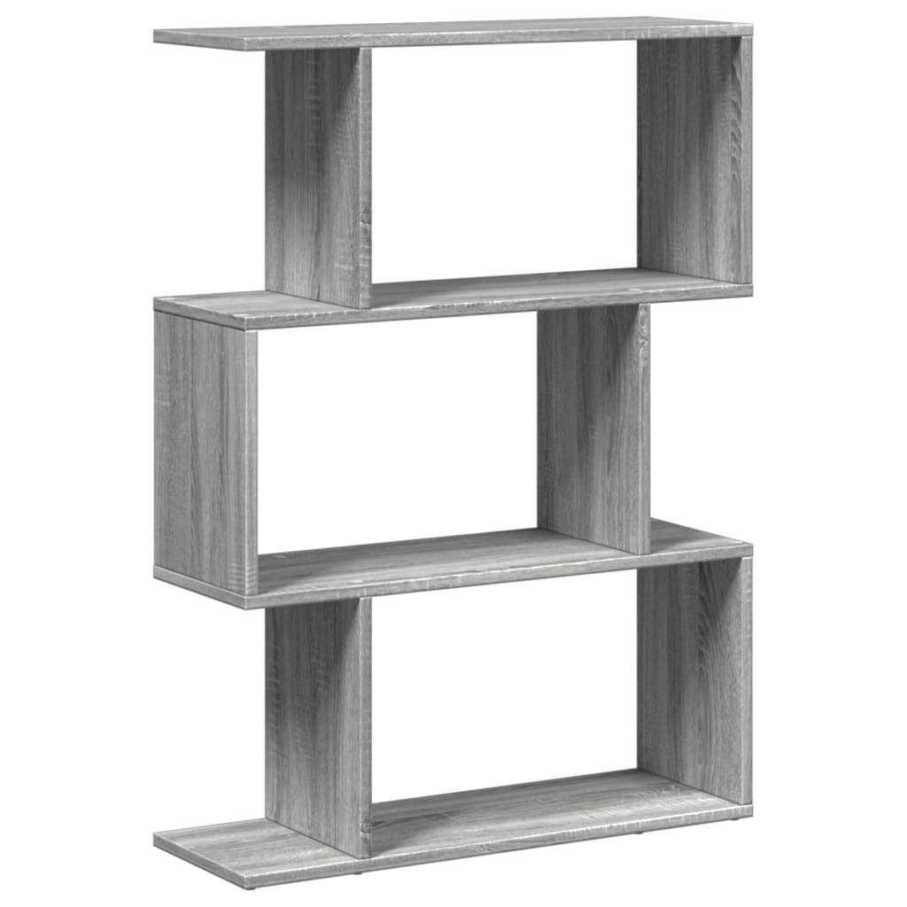 Pregrada / regal za knjige 3 razina sonoma 70x24x97 cm drveni