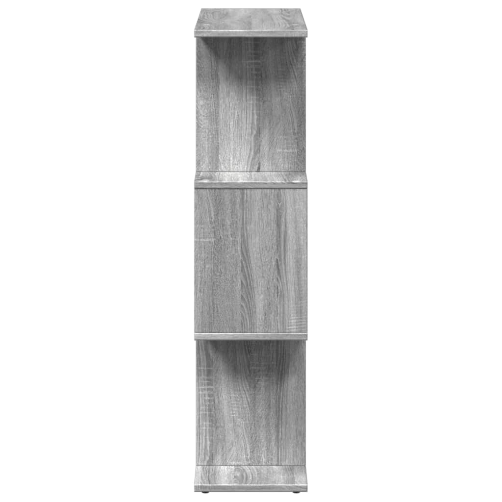 Pregrada / regal za knjige 3 razina sonoma 70x24x97 cm drveni